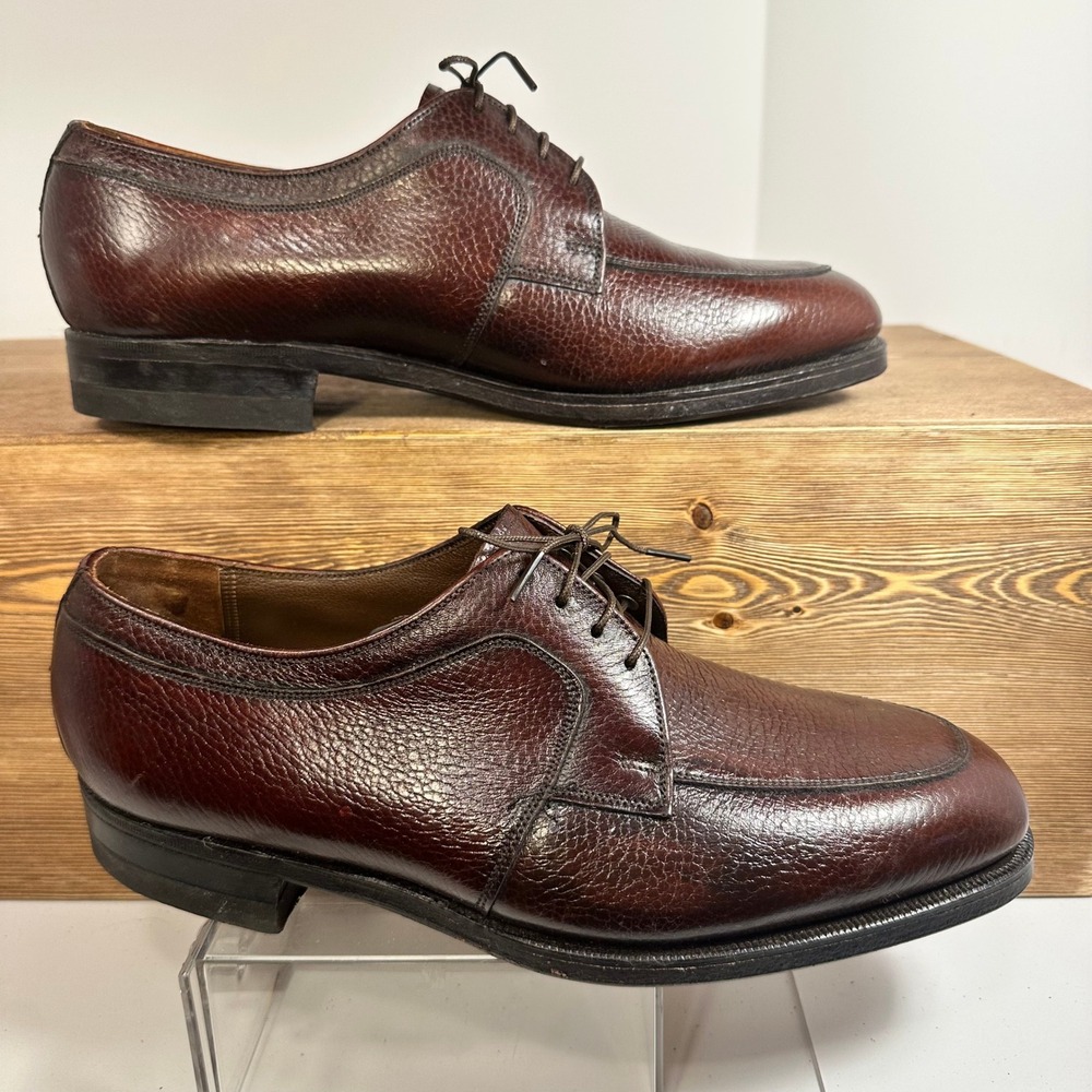 VTG Florsheim Comfort Cushion Mens Leather Derby Shoes SZ 8.5D Brown 606303 - Picture 2 of 10